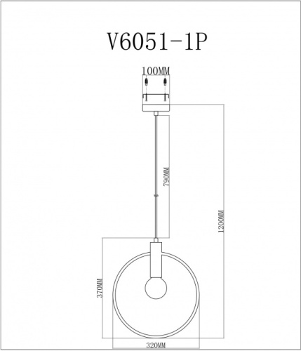 Подвесной светильник Sachara V6051-1P фото 2