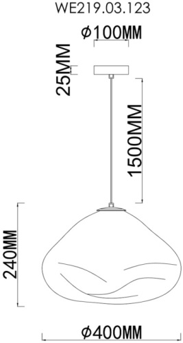 Подвесной светильник Isola WE219.03.123 фото 2