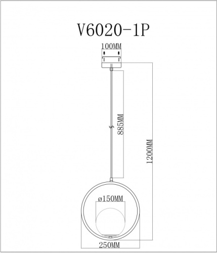 Подвесной светильник Barocco V6020-1P фото 2