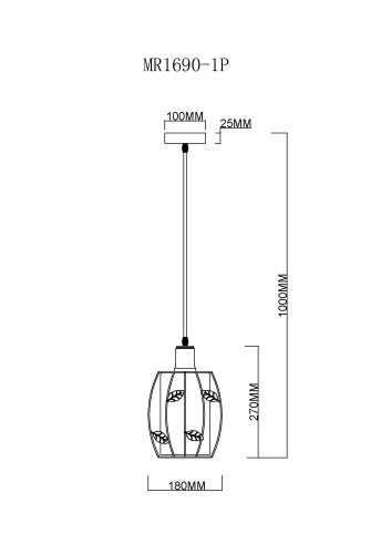 Подвесной светильник Huston MR1690-1P фото 2