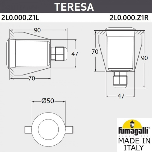 Встраиваемый светильник уличный Teresa 2L0.000.000.LXZ1L фото 3