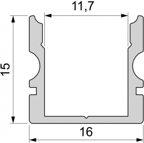 Профиль для светодиодной ленты AU-02-10 970123 фото 3