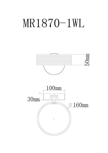 Настенный светильник Vinsent MR1870-1WL фото 2