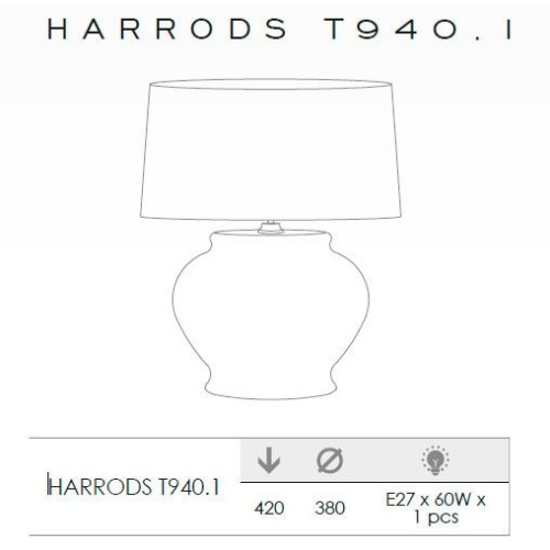 Интерьерная настольная лампа Harrods HARRODS T940.1 фото 2