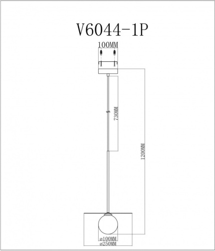 Подвесной светильник Scrumbel V6044-1P фото 2