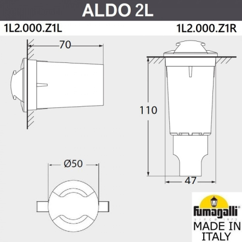 Встраиваемый светильник уличный Aldo 1L2.000.000.AXZ1L фото 2