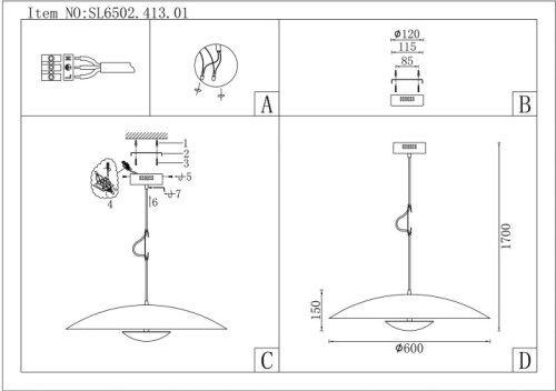 Подвесной светильник Armonico SL6502.413.01 фото 2