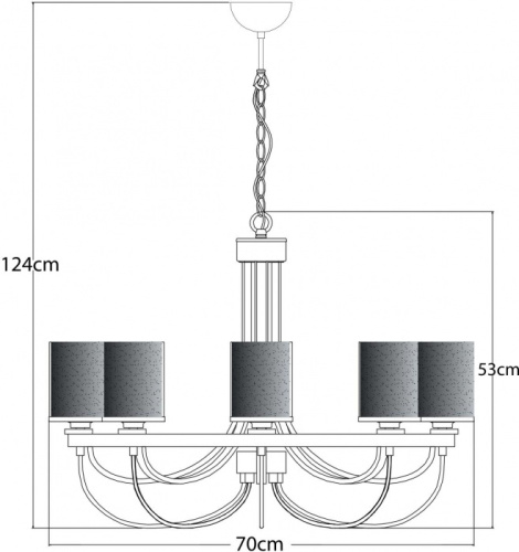 Подвесная люстра Ombra A2995LM-8CC фото 2