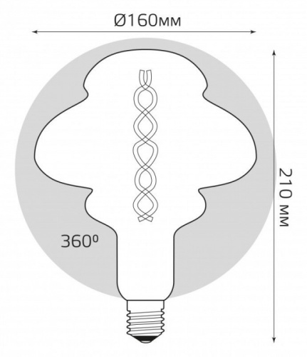 Лампочка светодиодная филаментная Vintage Filament Flexible 162802008 фото 2
