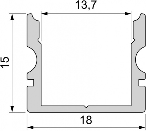 Профиль для светодиодной ленты AU-02-12 970147 фото 3