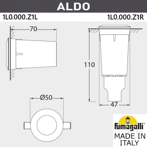 Встраиваемый светильник уличный Aldo 1L0.000.000.LXZ1L фото 2