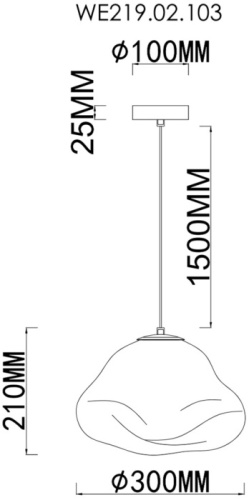 Подвесной светильник Isola WE219.02.103 фото 2