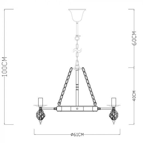 Подвесная люстра Cartwheel A4550LM-8CK фото 3