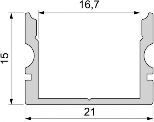 Профиль для светодиодной ленты AU-02-15 970160 фото 3