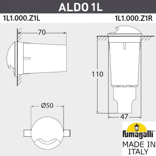 Встраиваемый светильник уличный Aldo 1L1.000.000.LXZ1L фото 2