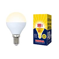Лампочка светодиодная  LED-G45-11W/WW/E14/FR/NR картон