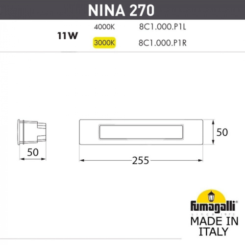 Встраиваемый светильник уличный Nina 8C1.000.000.AYP1L фото 2