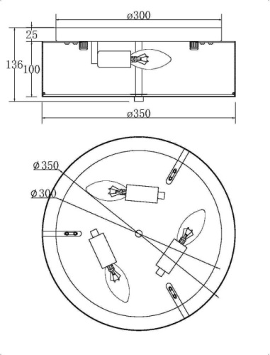 Потолочный светильник Ripple MOD096CL-03G фото 2