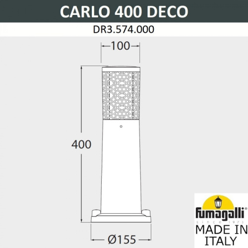 Наземный светильник Carlo Deco DR3.574.000.LXU1L фото 2