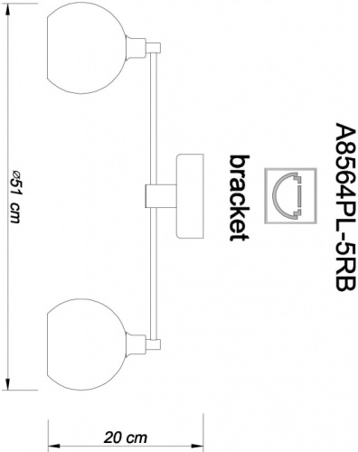 Потолочная люстра Rosaria A8564PL-5RB фото 2