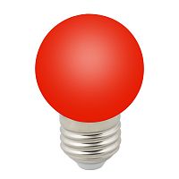 Лампочка светодиодная  LED-G45-1W/RED/E27/FR/С
