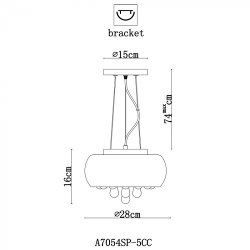 Подвесная люстра Halo A7054SP-5CC фото 3